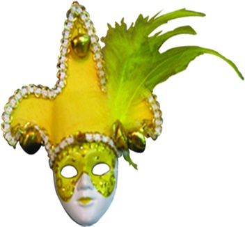 Ornate Jester Mask, 10cm