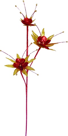 Double Flower Pick, 48cm