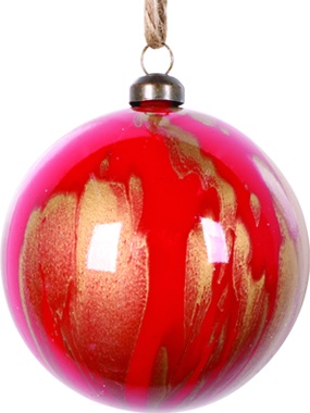 Shiny Ball with Design, 10cm