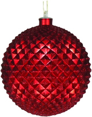 Glittered Matte Spike Ball, 10cm