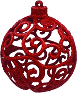 Hollow Glitter Ball, 10cm