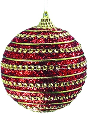 Decorative Ball with Rhinestones, 10cm