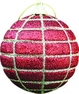 Swirled Striped Ball, 8cm