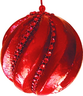 Hollow Striped Ball, 10cm