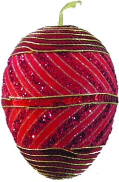 Glittered Egg, 14cm