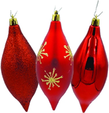 Ornament, Finial Trio, 15cm