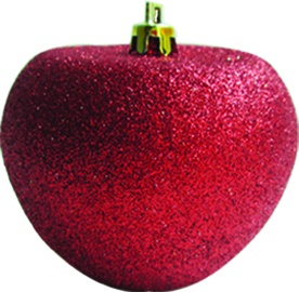 Glittered Apple, 8cm