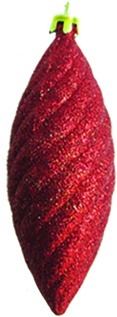 Spiral Glittered Teardrop, 13cm