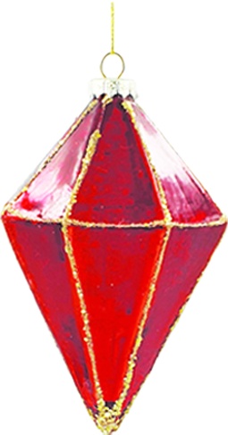 Glass Finial Teardrop, 14cm
