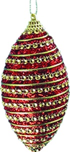 Decorative Oval with Rhinestones, 11cm