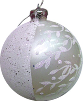 Glittered Patterned Ball, 10cm