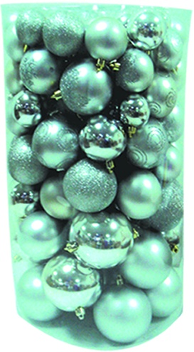 100pc Mixed Baubles, 5 to 10cm