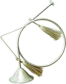 Tasseled Ornate Round Bugle, 23cm