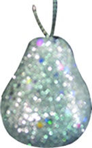 Glittered Pear, 5cm