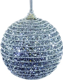 Sequin Striped Ball, 8cm