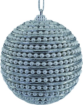 Pearl Glitter Striped Ball, 10cm