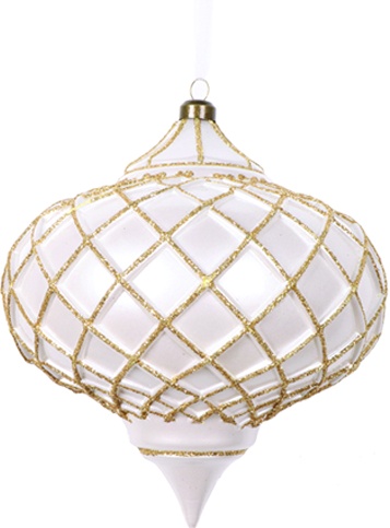 Glittered Onion with Pattern, 15cm