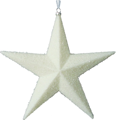 Snowy Glittered Star, 20cm