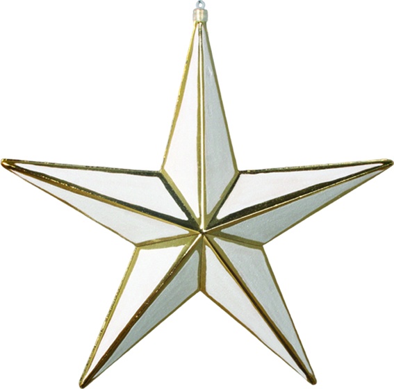 Bordered Star with Glitter, 30cm