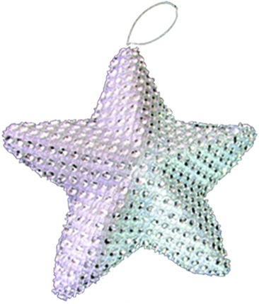 Beaded Hanging Star, 11cm