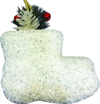 Frosty Boot Ornament, 12cm
