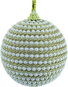 Beaded Striped Ball, 10cm