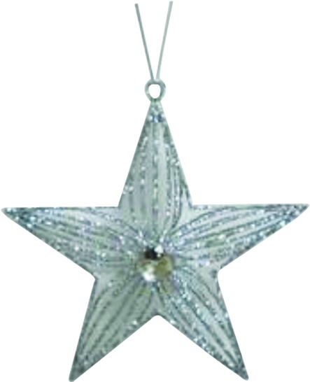 Wired Glitter Star, 15cm