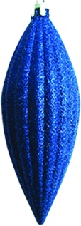Glittered Ridged Teardrop, 13cm