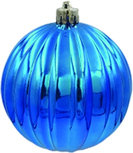 Ridged Bauble, 10cm