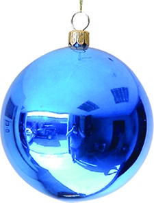 Shiny Glass Ball with Gems, 8cm