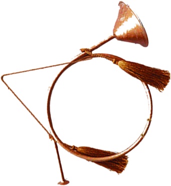 Tasseled Ornate Round Bugle, 35cm