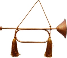 Tasseled Ornate Bugle, 19cm