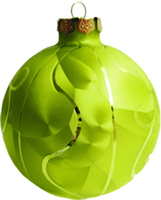 Botanical Relief Design Glass Ball, 10cm