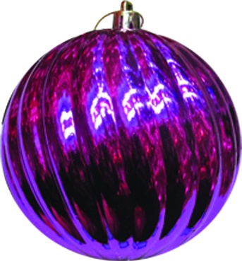 Shiny Swirl Ribbed Ball, 12cm