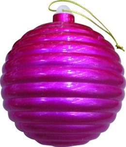Striped Ribbed Ball, 10cm