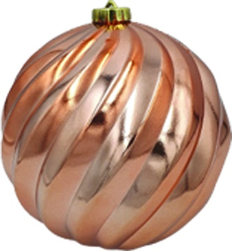 Shiny Spiral Bauble, 15cm