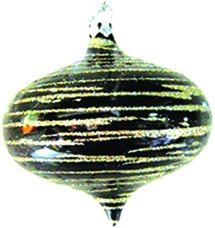 Glittered Striped Onion, 8cm