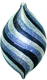 Glittered Swirl Teardrop, 10cm