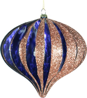 Ribbed Onion Bauble, 15cm