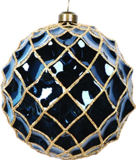 Glittered Shiny Spiked Ball, 10cm
