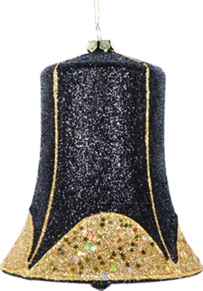 Glitter Bell Ornament, 14cm