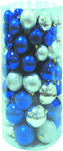 100pc Mixed Baubles, 5 to 10cm