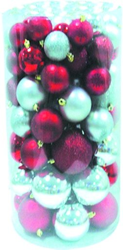 100pc Mixed Baubles, 5 to 10cm