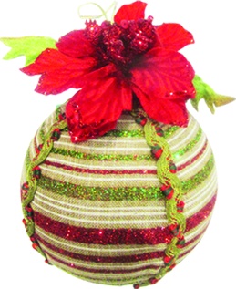 Plaid Design Hemp Ball, 8cm