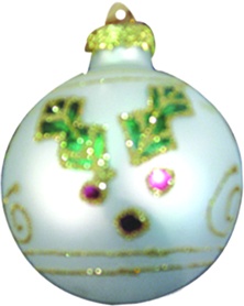 Opaque Patterned Glass Ball, 8cm