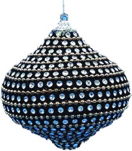 Beaded Rhinestone Onion, 8cm
