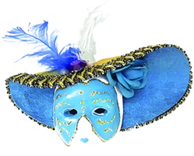 Ceramic Phantom Mask with Hat, 14cm