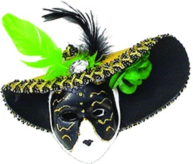 Ceramic Phantom Mask with Hat, 14cm