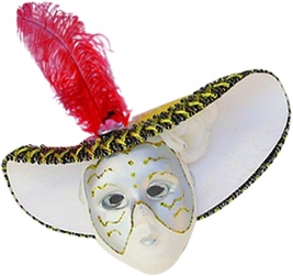 Ceramic Phantom Mask with Hat, 14cm