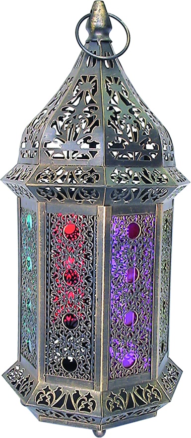 Brushed Glass Lantern, 61.5cm